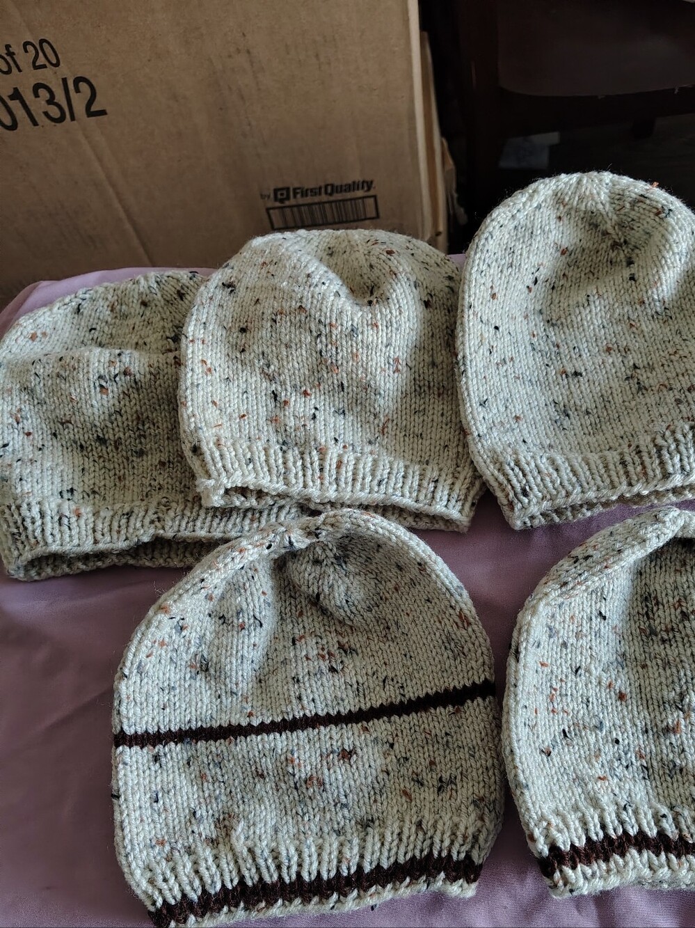 Kids Neutral Speckled Knit Beanie - Cream Mix-Machint Super Promo $50 (Save $10
